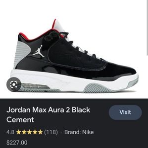 Black Jordan Max Aura 2
